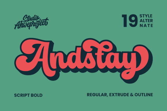 Andstay: The Bold Retro Handwritten Font for Your Brand