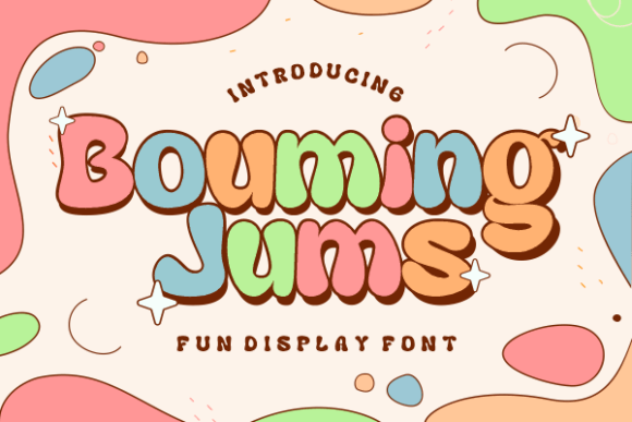 Bouming Jums: A Whimsical Display Font for Creative Makers