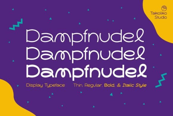Dampfnudel: The Quirky Display Font for Handmade Creators