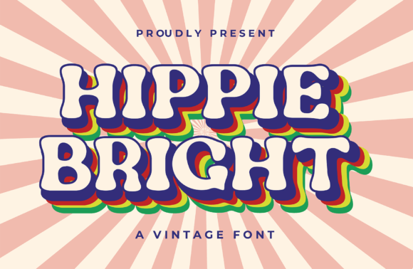 Hippie Bright: The Unique Display Font for Groovy Branding