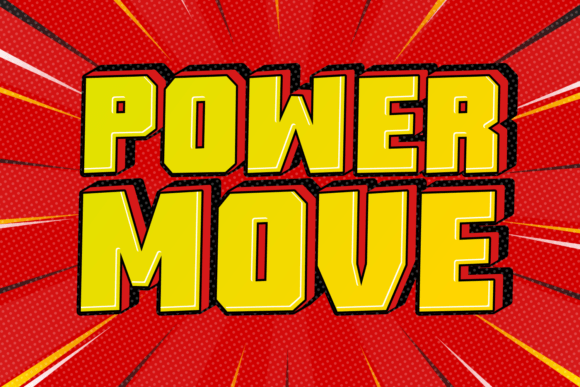 Power Move Typeface: A Bold Display Font for Handmade Products