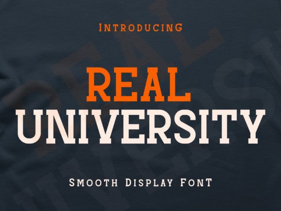 Real University Display Font for Modern Brand Identity