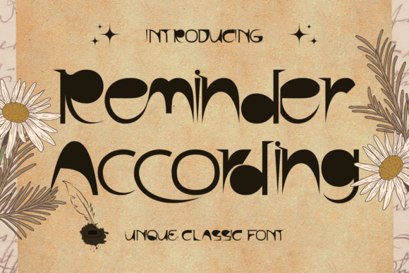 Reminder According: A Unique Display Font for Editorial Design