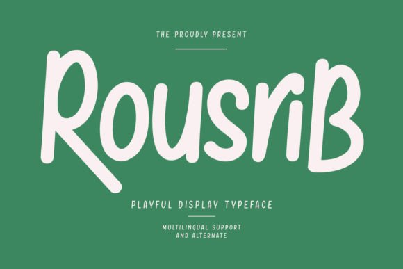 Rousrib: The Sweet Handwritten Display Font for Crafters