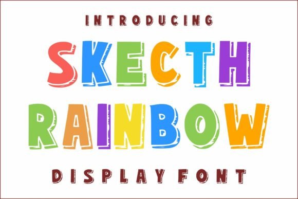 Skecth Rainbow Font: Elevate Your Brand With Playful, Chalkboard-Style Typography