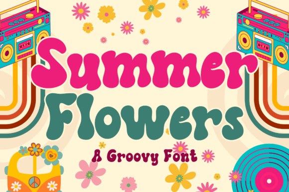 Summer Flowers: The Retro Groovy Font for Authentic Branding