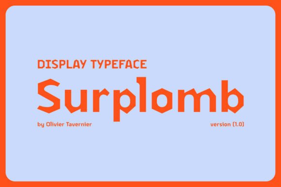 Surplomb Typeface: A Bold Display Font for Modern Makers